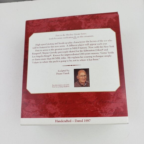 Hallmark Keepsake Ornament Wayne Gretzky Hockey Greats with Card - Picture 4 of 5